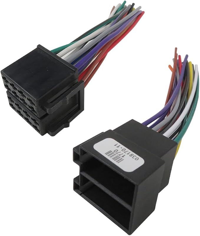 16-Pin Car Radio Wiring Harness Adapter Male & Female Compatible for Kenworth 2008-2020 Stereo Connector to Compatible for JVC/for Pioneer/for Kenwood/for Sony/for Android