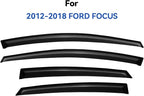 Window Visors Rain Guards Shield for 2012-2018 Ford Focus Sedan & Hatchback, Out-Channel Window Vent Wind Deflectors Visors Shades for 12-18 Focus (Not for Focus RS & ST)