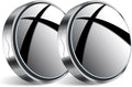 2Pcs Blind Spot Car Mirror, Automotive Side Blindspot Mirror for Car, 2.2" Round Car Rearview Mirror Accessories 360 Degree Rotating Vacuum Suction Cup for Cars, Suv, Van and Trucks (Silver)