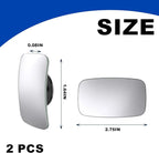 Blind Spot Mirrors - 2 Pack Rectangle HD Glass Frameless Convex Rear View Mirror with Wide Angle Adjustable Stick for Cars, Trucks, And Motorcycles Stuff Rearview Mirror Accessories Decor