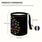 Portable Reusable Waterproof Car Trash Bin, Multipurpose Vehicle Organizer, Road Trip Essentials (Butterfly)