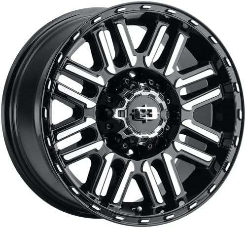 16x8 348 Nexus Gloss Black Machined Face Wheel 8x6.5 (0mm)