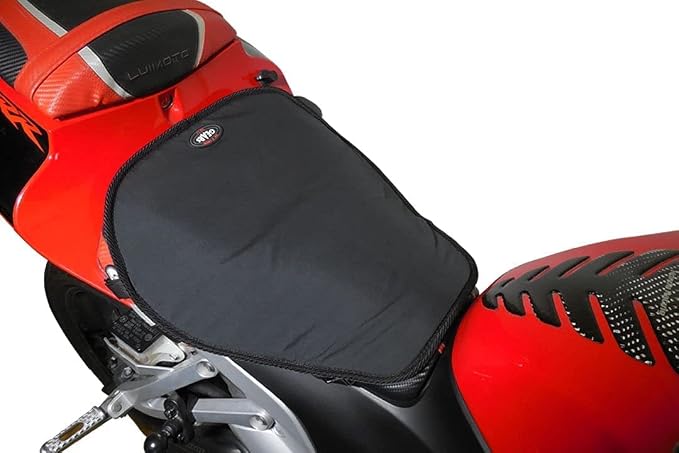 Heated Seat Pad for Motorcycle, ATV, Scooter & Snowmobile | Universal Fit Heated Seat Pad - Place On Top of Existing Seat | Exterior Warm Seat Cover | 12V Electric Heat Powersport Seat Warmer