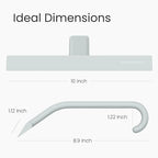 JustHang Shower Squeegee for Glass Doors, All-One-Piece Award-Winning Silicone Squeegee with Built-in Hook for Bathroom, Window, Mirror, Tile Wall,Car, Streak-Free Cleaner,10-Inch Sage Green