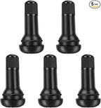 5 Pcs TR413 Rubber Snap-in Tire Valve Stems - Standard 0.453" Rim Hole Replacement for Cars, Trucks, SUVs, Trailers