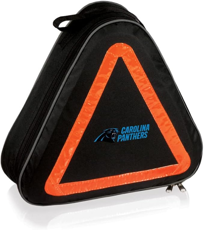 PICNIC TIME NFL Roadside Emergency Car Kit, Auto Vehicle Safety Road Side Assistance with Jumper Cables and Car Tool Kit, (Black with Orange Accents)
