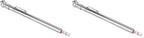 S-921 Pencil Tire Pressure Gauge, Passenger Car, with Built-in Deflator Valve, Durable Plated Brass, Pressure Measured in PSI & kPa (Pack of 2)