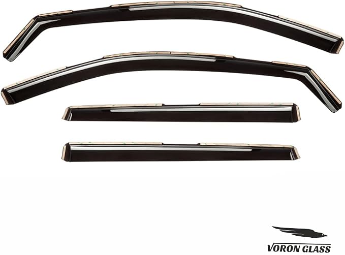 Voron Glass in-Channel Extra Durable Rain Guards for Nissan Rogue 2014-2020 SUV, Window Deflectors, Vent Window Visors, 4 Pieces - 220104