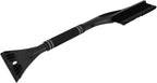 1pc 60x11cm Universal Car Ice Scraper Brush with Broom - SUV Snow Frost Remover for Car Truck RV Windscreen Side Window Anti Crash - Plastic Black Snow Shoveling Defrost Clearing