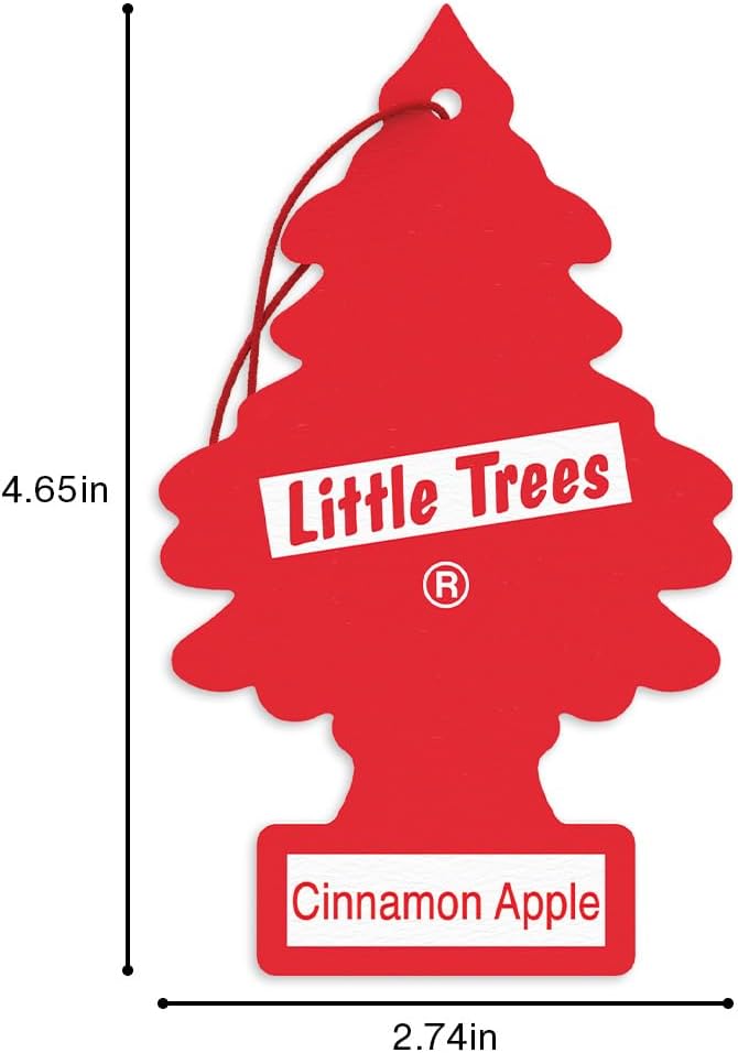 Car Air Freshener | Hanging Tree Provides Long Lasting Scent for Auto and Home | 24 Air Fresheners |Cinnamon Apple