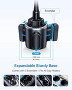 Military-Grade Cup Holder Phone Holder, [Ultra Sturdy & 360° Adjustable] Gooseneck Cup Phone Holders for Your Car Truck, Super Durable Car Phone Mount for iPhone 17 16 15 14 Pro Max/Samsung