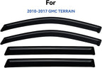 Window Visors Rain Guards for 2010-2017 GMC Terrain, Out-Channel Window Vent Wind Deflectors Visors Shades for 10 11 12 13 14 15 16 17 GMC Terrain