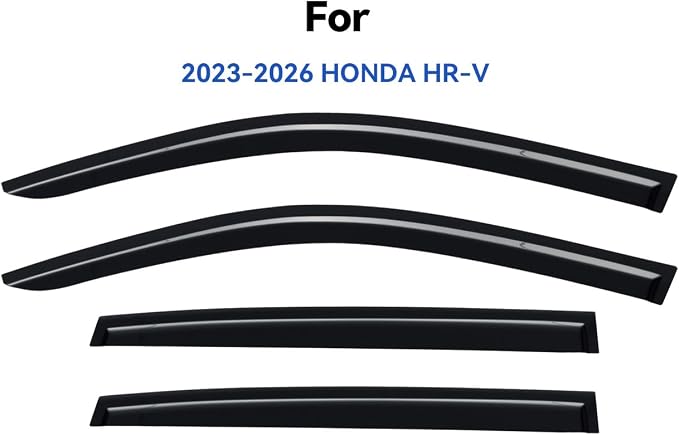 Window Visors Rain Guards for 2023 2024 2025 2026 23 24 25 26 Honda HRV HR-V, Out-Channel Window Vent Wind Deflectors Visors Shades