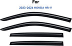 Window Visors Rain Guards for 2023 2024 2025 2026 23 24 25 26 Honda HRV HR-V, Out-Channel Window Vent Wind Deflectors Visors Shades