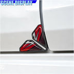 Craedli 2PCS Sport Style Car Door Edge Protector, Anti-Collision Automotive Door Corner Guards, Universal Self-Adhesive Vehicle Exterior Decoration Accessories for Car, Truck, SUV (Red&Pink)