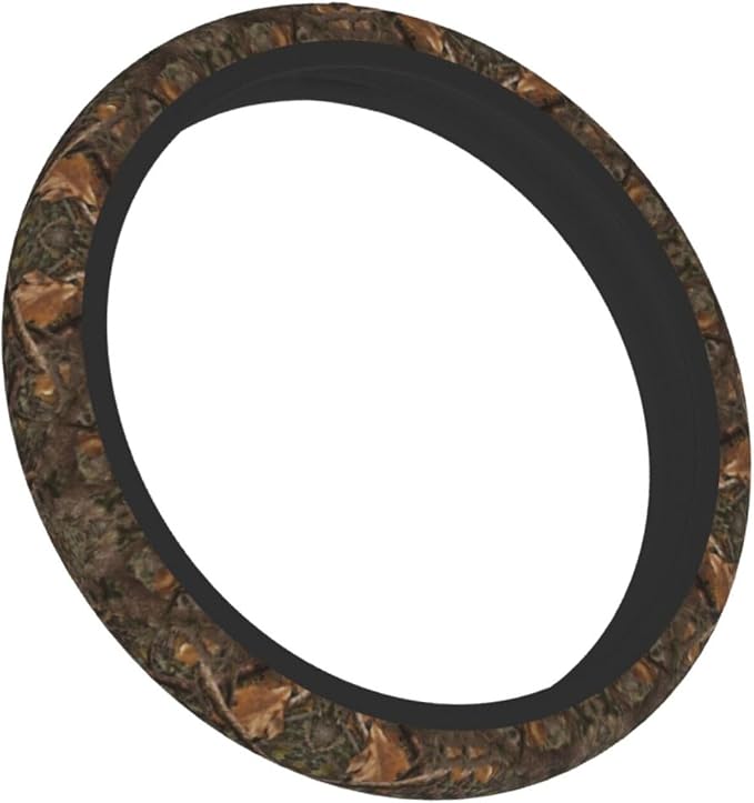 Camouflage Camo Hunting Tropical Jungle Steering Wheel Cover Car Accessories Cute for Women Girls Girly Universal 15 Inch Neoprene Auto Interior Decor Anti Slip Car Truck Protector
