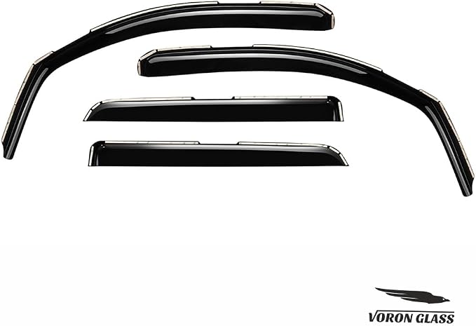 Voron Glass in-Channel Extra Durable Rain Guards for Toyota Sequoia 2008-2022, Window Deflectors, Vent Window Visors, 4 Pieces - 200583