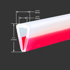 Clear Rubber Edge Trim, Self-Adhesive Rubber Edge Trim, Edge Protector for Sheet Metal, Glasses or Flexi Glasses, Silicone Rubber Material, Transparent Color, Fit 3/16"(5mm), U Channel Edge Guard