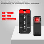 Bike Radar Tail Light, Visual and Audible Alerts for Approaching Vehicle, Compatible with Garmin Wahoo Bike Computers & Smartphone
