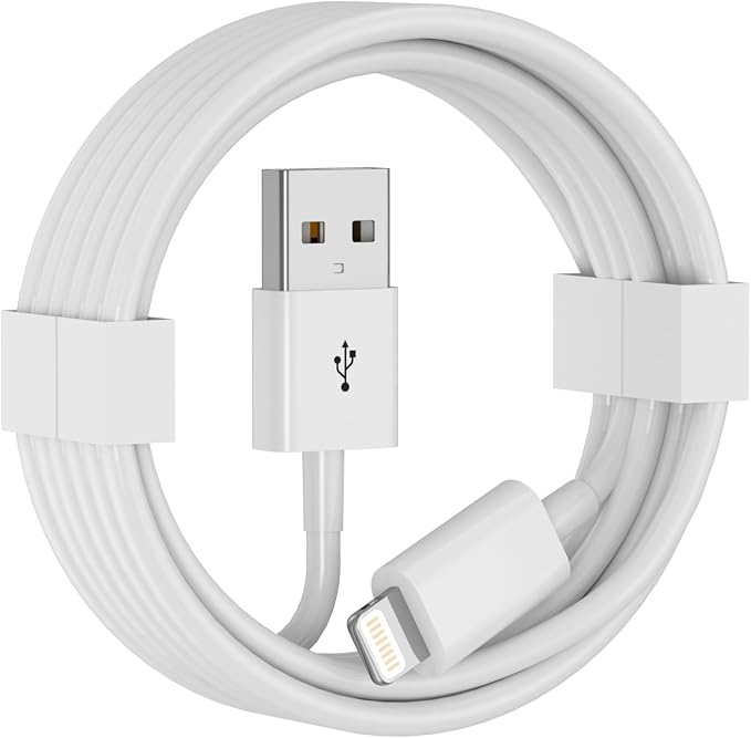 Car Carplay Cable, 6FT Car Charger Cord, USB A to Lightning Cable Compatible for iPhone 14 13 12 11 Pro Max XR XS X 8 7 6 Plus SE iPad Charging Cord (White)