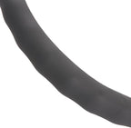 Gray Leather Car Steering Wheel Cover Large Size 15.5 to 16 inch, Easy Installation