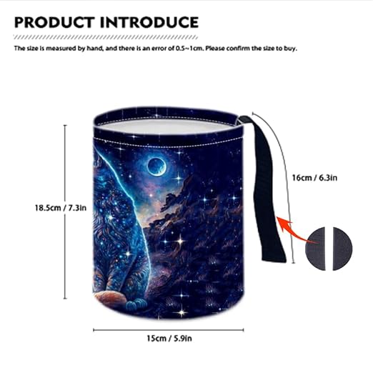 Portable Reusable Waterproof Car Trash Bin, Multipurpose Vehicle Organizer, Road Trip Essentials (Cat)