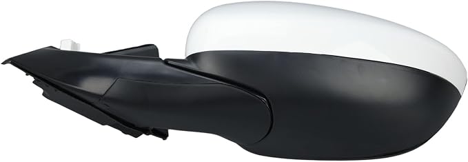 Left Driver Side Mirror Compatible with Honda Accord LX Sport 1.5T 2018-2025 Power Glass | Non-Heated | Paint to Match Repalces HO1320328 76258-TVA-A02 (3Pins-White)