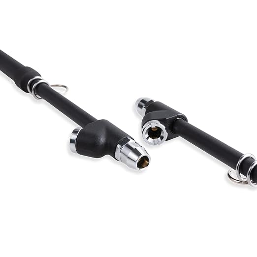 CZC AUTO Tire Pressure Gauge Heavy Duty Air Pressure Tire Gauge, Straight-on Foot Dual Head Chucks, Black Painting, 10-150PSI 100-1000KPa for Semi Truck Car RV Van（2 Pack）