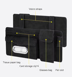 Multifunctional Car Visor Organizer (Suede leather - Black)