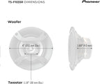 F-Series TS-F1035R 4” 2-Way Speakers (Pair) – 150W Max, Balanced Sound + Smooth Treble, Great Stock Replacement, High-Efficiency Speaker Designed for OEM Power