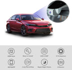 4K Dash Cam Suitable for Honda Civic 2022-2026 & Type R Si (Grey Cover), OEM Factory Look, 2160P UHD Video, Built-in WiFi & APP, Loop Recording, G-Sensor, Night Vision, Plug & Play, 64GB Card