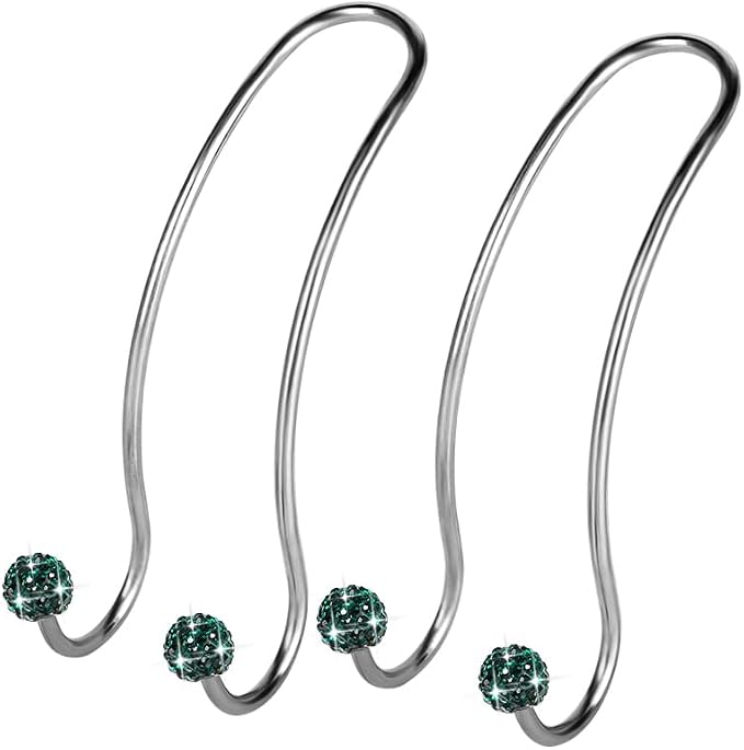 Auto Hooks Bling Car Hangers Organizer Seat Headrest Hooks Strong and Durable Backseat Hanger Storage Universal for SUV Truck Vehicle 2 Pack (Dark Green)
