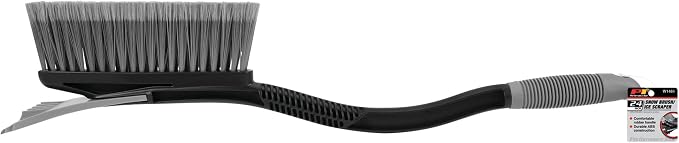 W1461 Ice Scraper/Snow Brush Tool - Dual-Function Winter Accessory for Easy Removal of Ice and Snow from Car Windshields and Roofs