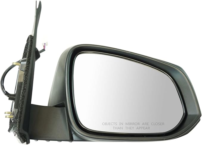 Passenger Side Power Heated Textured Black Mirror Compatible with 2016-2023 Toyota Tacoma TO1321348 TO1321356