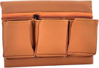 Car Window Side Storage Box, Multifunctional Leather Vehicle Side Door Armrest Pad Organizer with Pockets, Auto Window Arm Elbow Rest Storage Bag, Universal for SUV Van Truck (Brown)