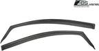 for 2012-2015 Honda Civic 2Dr Coupe | EOS Visors JDM in-Channel Style Smoke Tinted Side Vent Window Deflectors Rain Guards