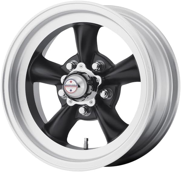 Vintage VN105 TORQ THRUST D 15X4.5 5X4.5 2.16-15mm SATIN BLACK MACHINED LIP - VN1055465B
