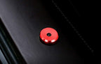 4pcs Sports Red Aluminum Decorative Door Lock Indicator Light Cap Covers Compatible with Porsche Cayenne Panamera Macan