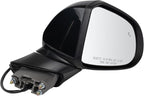 Passenger Side Mirror Assembly Power Paint to Match Smooth Black Blind Spot Compatible with 2019-2020 Hyundai Santa Fe