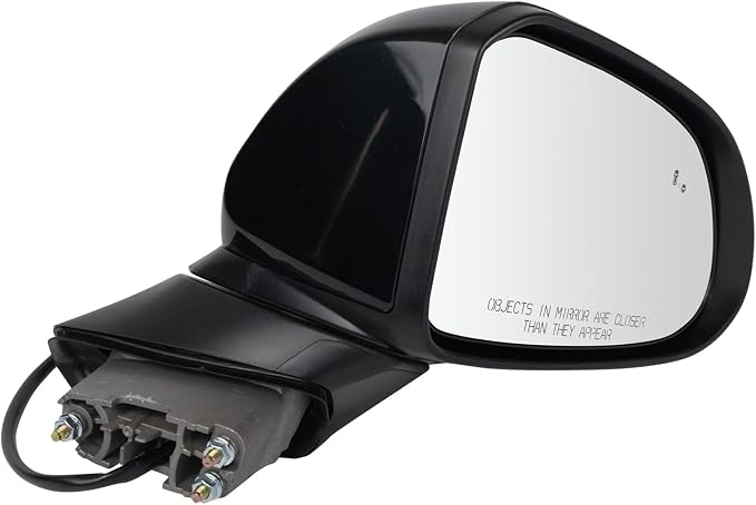 Passenger Side Mirror Assembly Power Paint to Match Smooth Black Blind Spot Compatible with 2019-2020 Hyundai Santa Fe