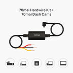 Micro USB Hardwire Kit UP02 for Dash Cams, 10ft, 12V-30V to 5V/2.4A, Low Voltage Protection 11.8V, 24 Hour Parking Surveillance Power Supply for A800S-1 Car Cameras