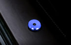 4pcs Sports Blue Aluminum Decorative Door Lock Indicator Light Cap Covers Compatible with Porsche Cayenne Panamera Macan