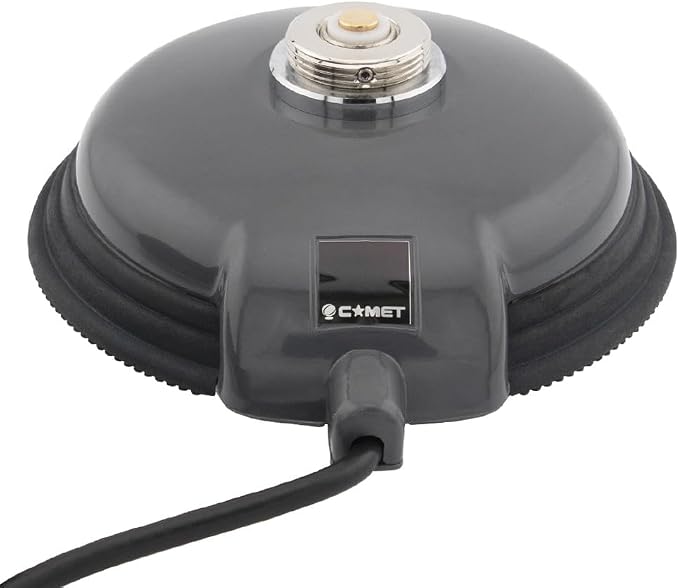 Comet CM-5NMO Mobile Antenna Magnet Mount with 3.25 Inch Heavy-Duty Base and NMO Connector for VHF and UHF Mobile Antennas Durable Weather-Resistant Design for Vehicle Installations