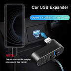 4-Port USB 3.0 Hub [90°/180° Degree Rotatable], USB Splitter with PD-in 5W USB C Port, USB Extender for Laptop, Car, iMac, MacBook Air, MacBook Pro, and More