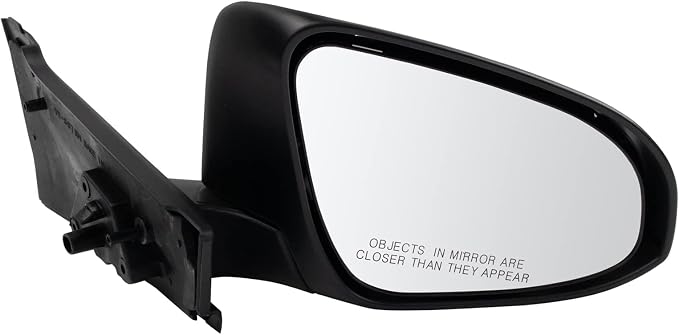 Passenger Side Manual Mirror Textured Black Compatible with 2012-2014 Toyota Yaris TO1321278