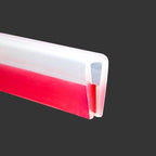 Clear Rubber Edge Trim, Self-Adhesive Rubber Edge Trim, Edge Protector for Sheet Metal, Glasses or Flexi Glasses, Silicone Rubber Material, Transparent Color, Fit 3/32"(2mm), U Channel Edge Guard