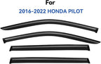Window Visors Rain Guards for Honda Pilot 2016-2022, Out-Channel Window Vent Wind Deflectors Visors Shades for 16-22 Pilot (Excludes Touring Models)