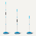Car Wash Brush with Long Handle, Scratch-Free Microfiber Mop Mitt, Swivel Head, Detachable Head, Extends to 62 inches with 4 Poles, for Car RV Truck, Blue