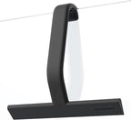 JustHang Shower Squeegee for Glass Doors, All-One-Piece Award-Winning Silicone Squeegee with Built-in Hook for Bathroom, Window, Mirror, Tile Wall,Car, Streak-Free Cleaner Tool,10-Inch Black