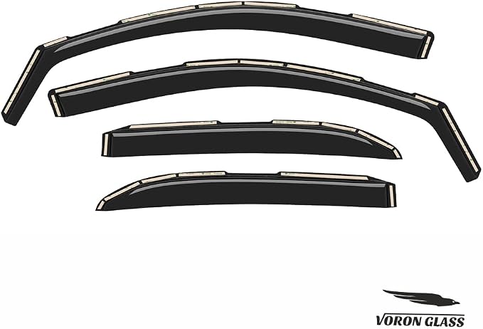Voron Glass in-Channel Extra Durable Rain Guards for ChevyEquinox 2010-2017, Window Deflectors, Vent Window Visors, 4 Pieces - 220105
